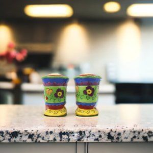 CIC Hand Painted Ceramic Salt and Pepper Shakers